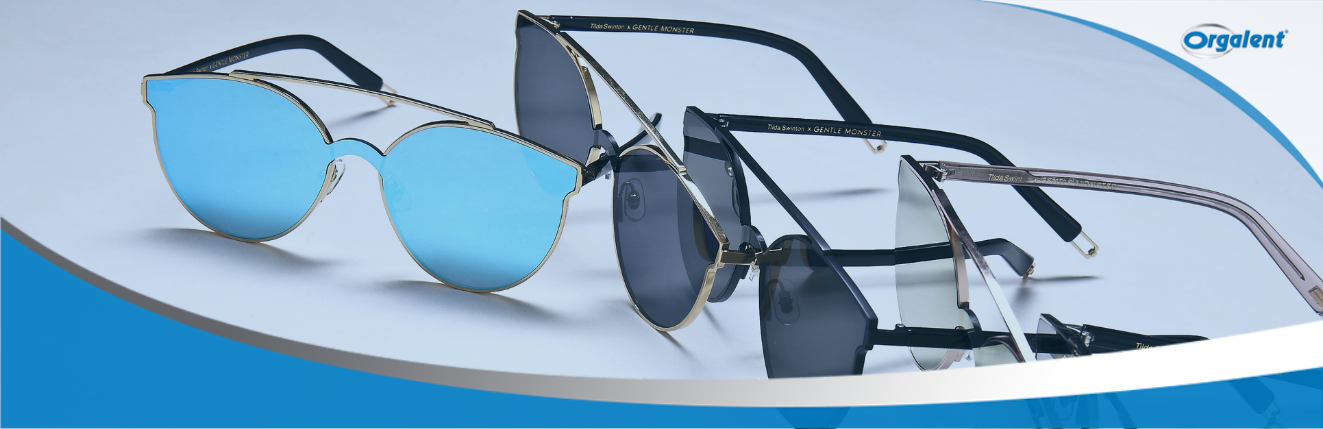 lentes dos óculos de grau e de sol